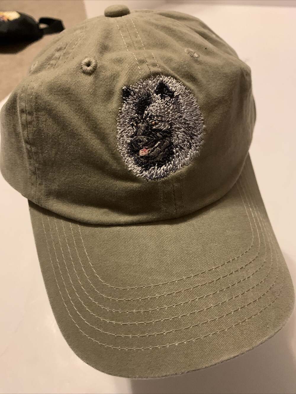 Keeshond embroidered ball cap port authority custom adjustable New